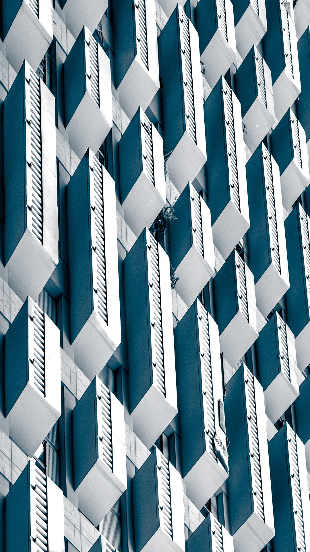 balcons bleu et blanc